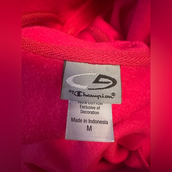 Champion Womens M Long Sleeve Full Zip Up Athletic Hoodie Jacket Pink(a2 - Picture 5 of 14